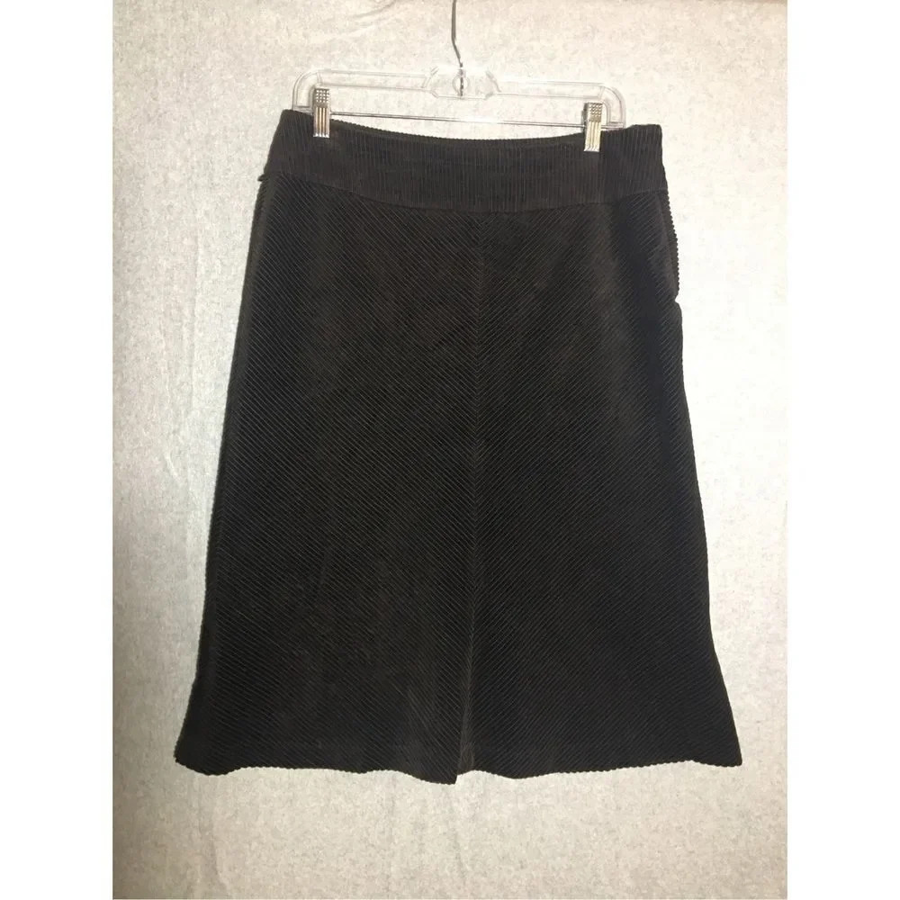 Womens H&M Pencil Skirt Career Professional Office Wear Business Black Corduroy